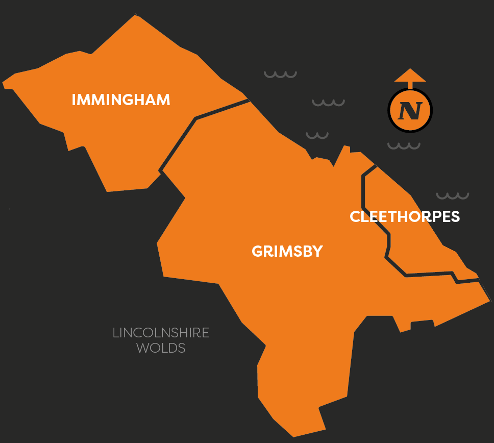 Docktower coverage area — Grimsby, Cleethorpes, Immingham